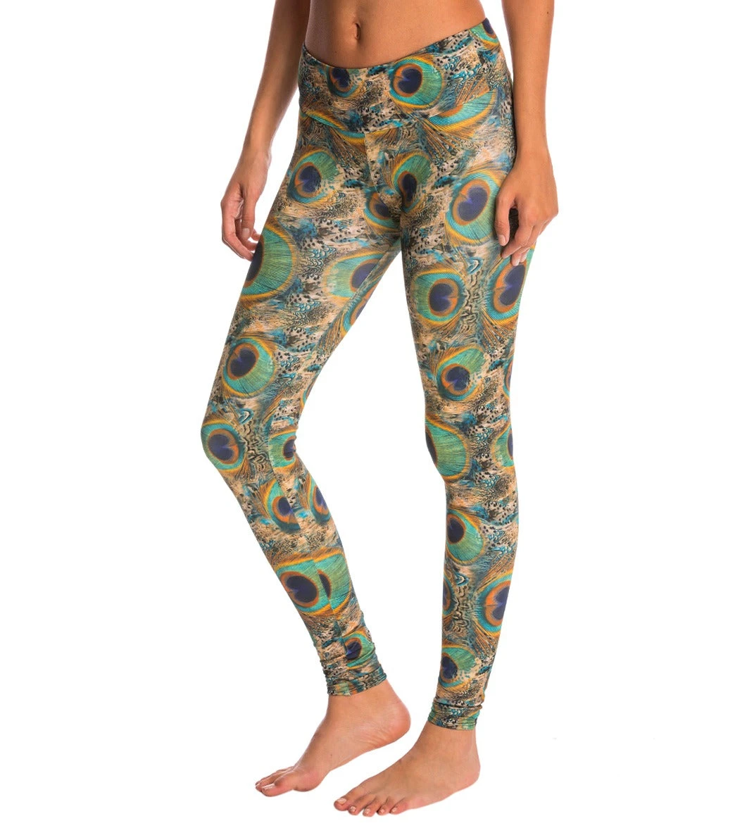 Onzie Long Yoga Leggings Peacock Green 3 Onzie Long Yoga Leggings Peacock Green
