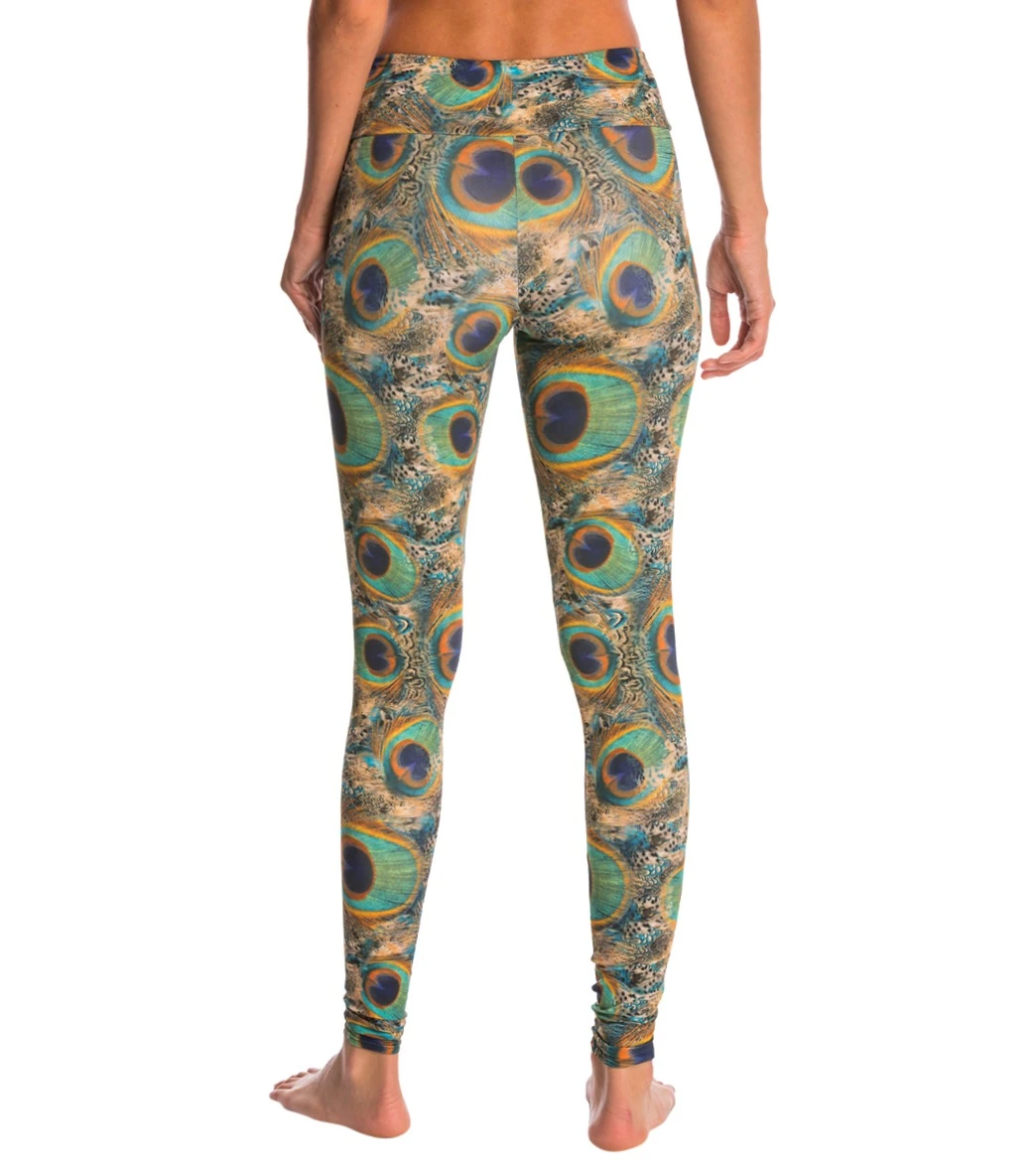 Onzie Long Yoga Leggings Peacock Green 4 Onzie Long Yoga Leggings Peacock Green - Image 2