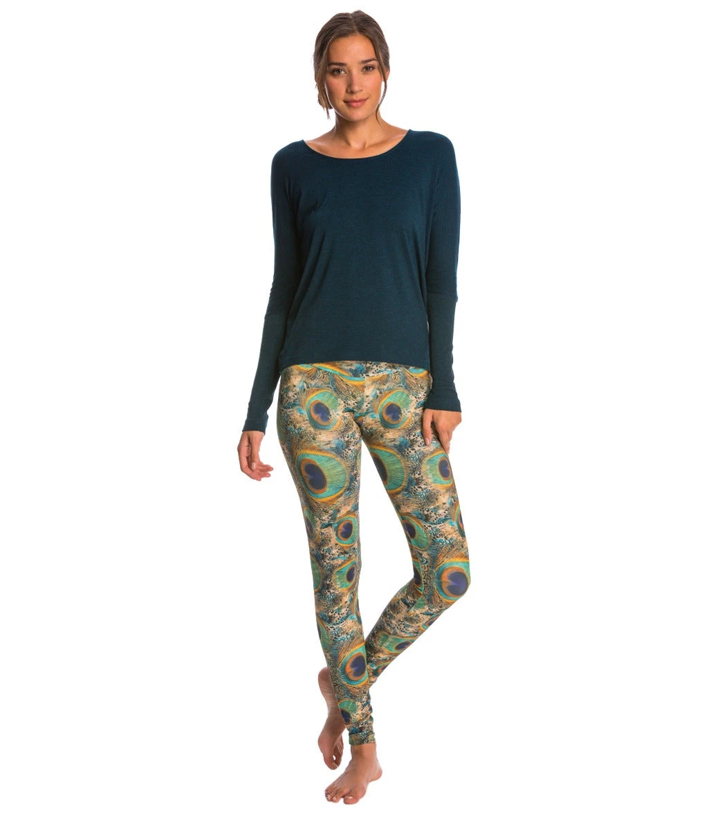 Onzie Long Yoga Leggings Peacock Green 5 Onzie Long Yoga Leggings Peacock Green - Image 3