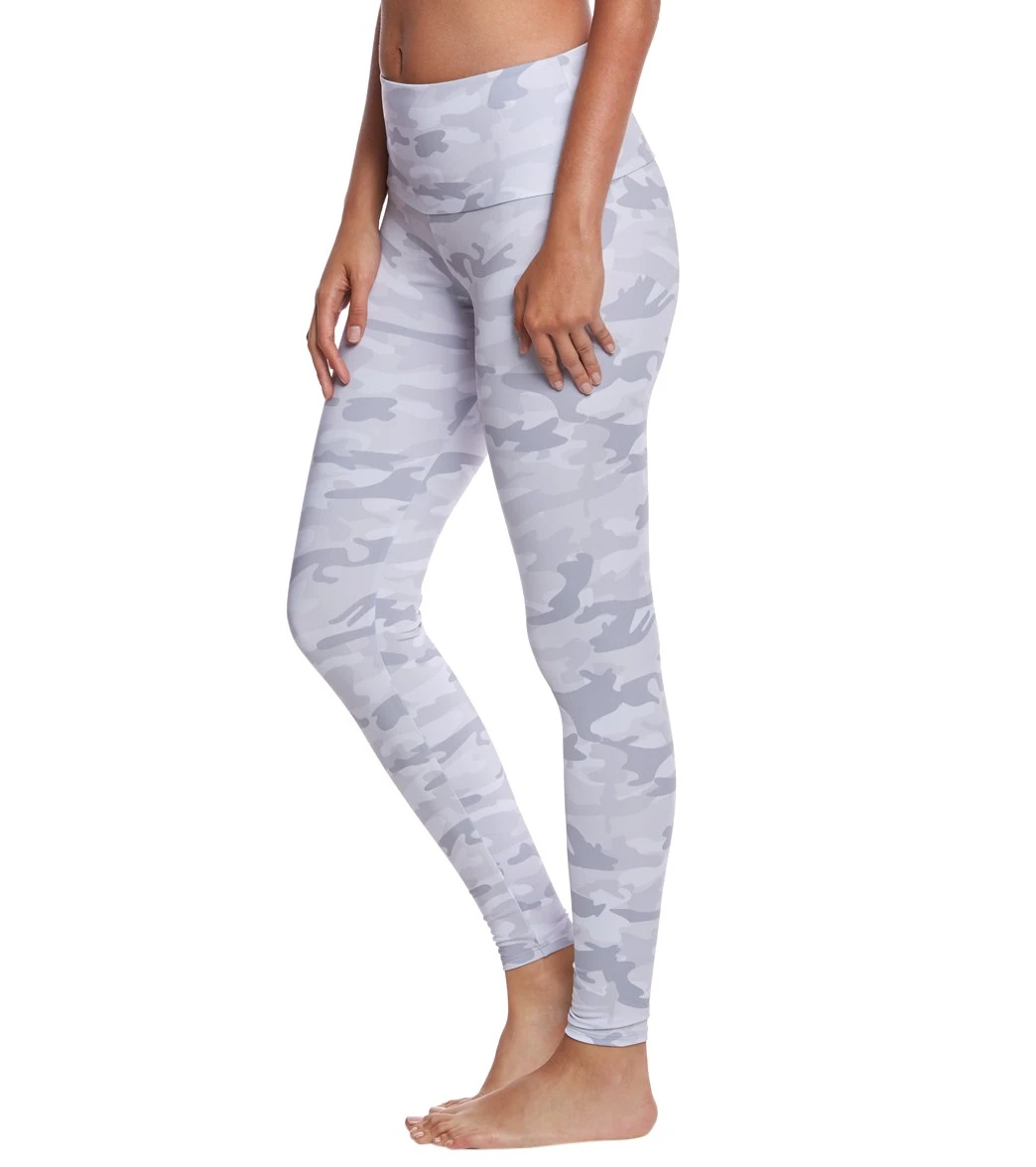 Onzie High Waisted Yoga Leggings Gray Camo 3 Onzie High Waisted Yoga Leggings Gray Camo