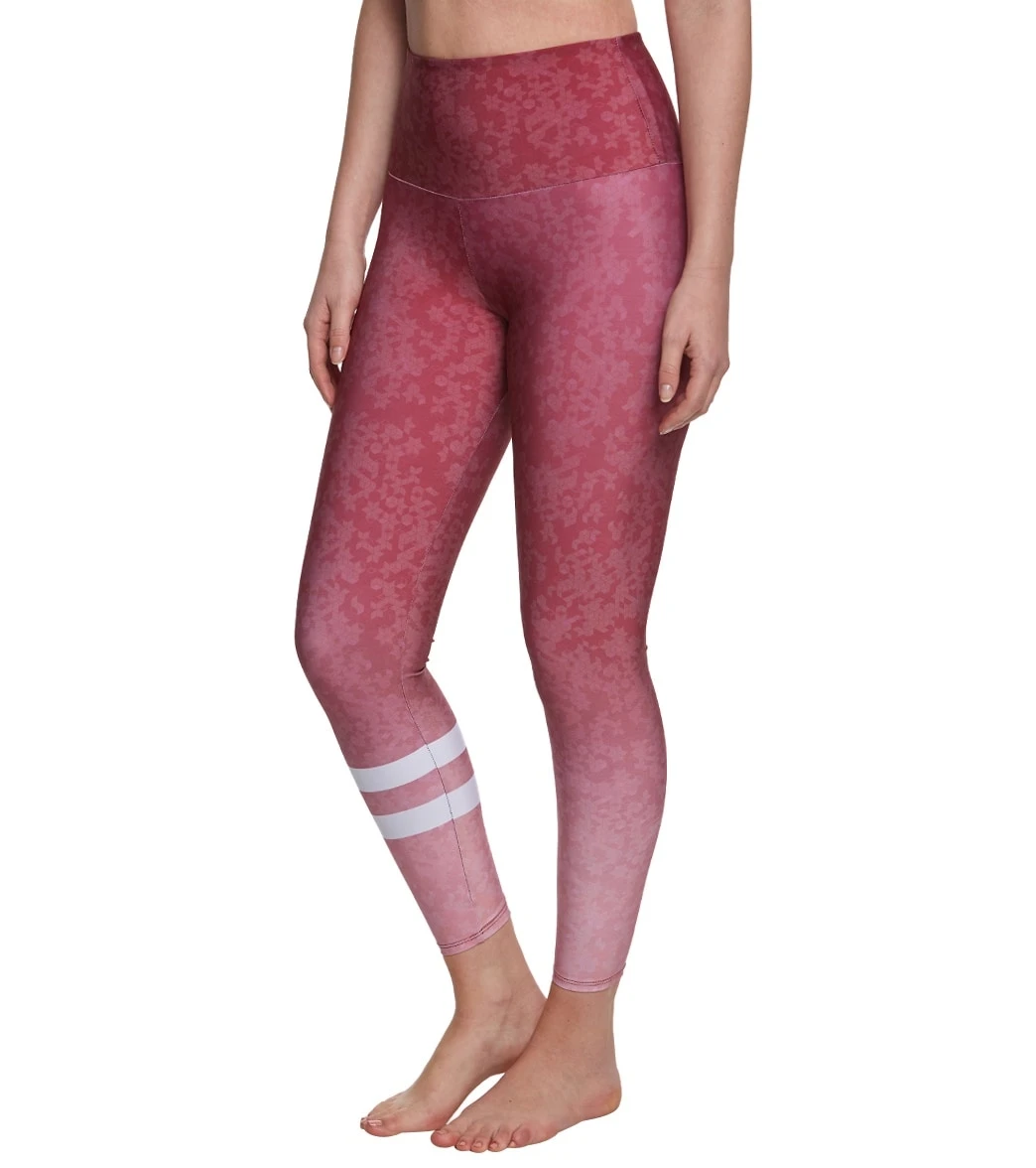 Onzie Graphic High Waisted 7/8 Yoga Leggings Burgundy Ombre 3 Onzie Graphic High Waisted 7/8 Yoga Leggings Burgundy Ombre
