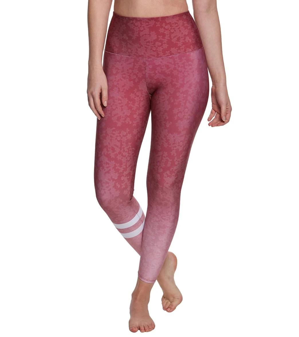 Onzie Graphic High Waisted 7/8 Yoga Leggings Burgundy Ombre 7 Onzie Graphic High Waisted 7/8 Yoga Leggings Burgundy Ombre - Image 5