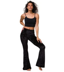 Onzie Bell Flare Yoga Pants Black Crushed Velvet -Beyond Yoga || Onzie || Marika Sales Store 1740261359651 blackcrushedvelvet 4a