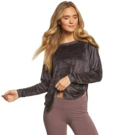 Hard Tail Velvet Raglan Shoulder Slide After Yoga Pullover -Beyond Yoga || Onzie || Marika Sales Store 1740264210467 earlgray