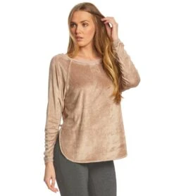 Hard Tail Velvet Raglan Shoulder Slide After Yoga Pullover -Beyond Yoga || Onzie || Marika Sales Store 1740264538147 mauve