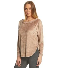 Hard Tail Velvet Raglan Shoulder Slide After Yoga Pullover -Beyond Yoga || Onzie || Marika Sales Store 1740264538147 mauve 2a