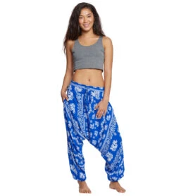 Buddha Pants Elephants Harem Pants Blue -Beyond Yoga || Onzie || Marika Sales Store 1740269322275 blue 4a