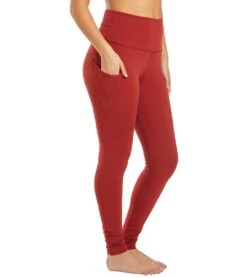 Everyday Yoga High Waisted Go-To Pocket Leggings 28" Auburn Red -Beyond Yoga || Onzie || Marika Sales Store 1740313821219 auburnred