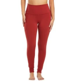 Everyday Yoga High Waisted Go-To Pocket Leggings 28" Auburn Red