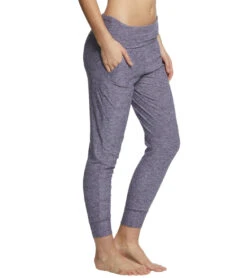 Beyond Yoga Spacedye Feather Weight Foldover Long Sweatpants Deep Amethyst/Wild Wisteria