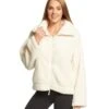 Free People Movement Dazed Hi Neck Zip Sherpa Ivory -Beyond Yoga || Onzie || Marika Sales Store 1740410454051 ivory 2a