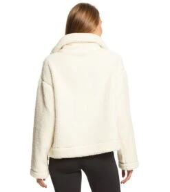 Free People Movement Dazed Hi Neck Zip Sherpa Ivory -Beyond Yoga || Onzie || Marika Sales Store 1740410454051 ivory 3a