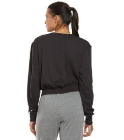 Spiritual Gangster Cosmic Crop Crew Sweatshirt -Beyond Yoga || Onzie || Marika Sales Store 1740432867363 vintageblack 3a