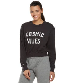 Spiritual Gangster Cosmic Crop Crew Sweatshirt -Beyond Yoga || Onzie || Marika Sales Store 1740432867363 vintageblack 5a