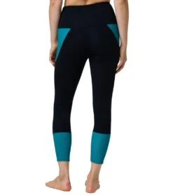 Onzie Athletic Yoga 7/8 Leggings Black/Teal/Green