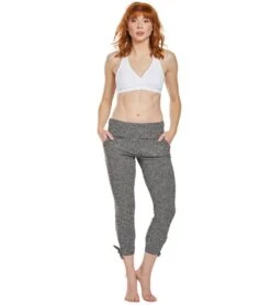 Beyond Yoga Keep It Lightweight And Easy Foldover Midi Sweatpant Joggers Black And White -Beyond Yoga || Onzie || Marika Sales Store 1740451708963 blackandwhite 4a