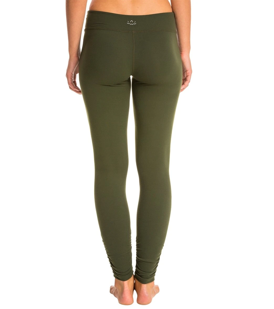 Beyond Yoga Women's Essential Gathered Yoga Leggings Wintergreen 4 Beyond Yoga Women's Essential Gathered Yoga Leggings Wintergreen - Image 2