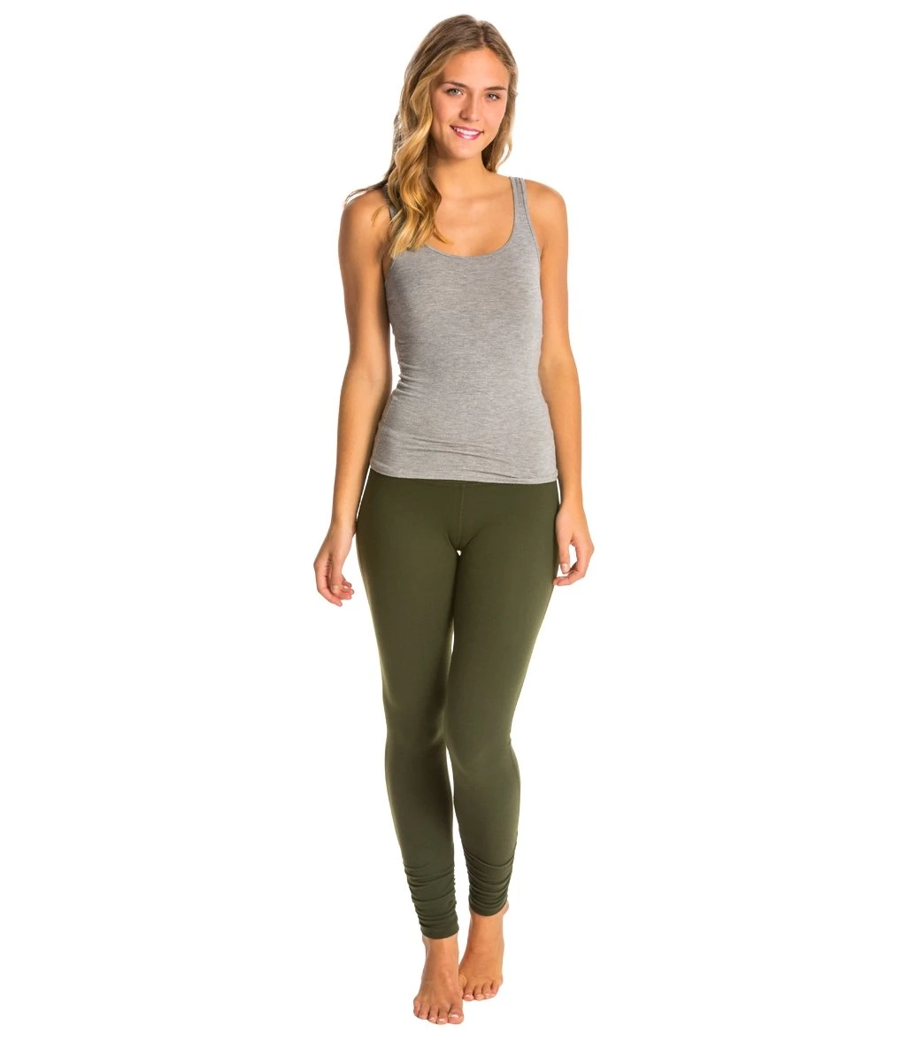 Beyond Yoga Women's Essential Gathered Yoga Leggings Wintergreen 5 Beyond Yoga Women's Essential Gathered Yoga Leggings Wintergreen - Image 3