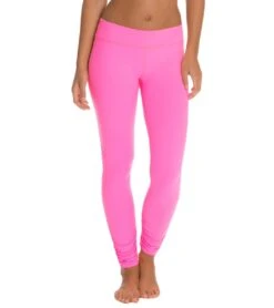 Beyond Yoga Women's Essential Gathered Yoga Leggings Shocking Pink -Beyond Yoga || Onzie || Marika Sales Store 1740655984675 shockingpink