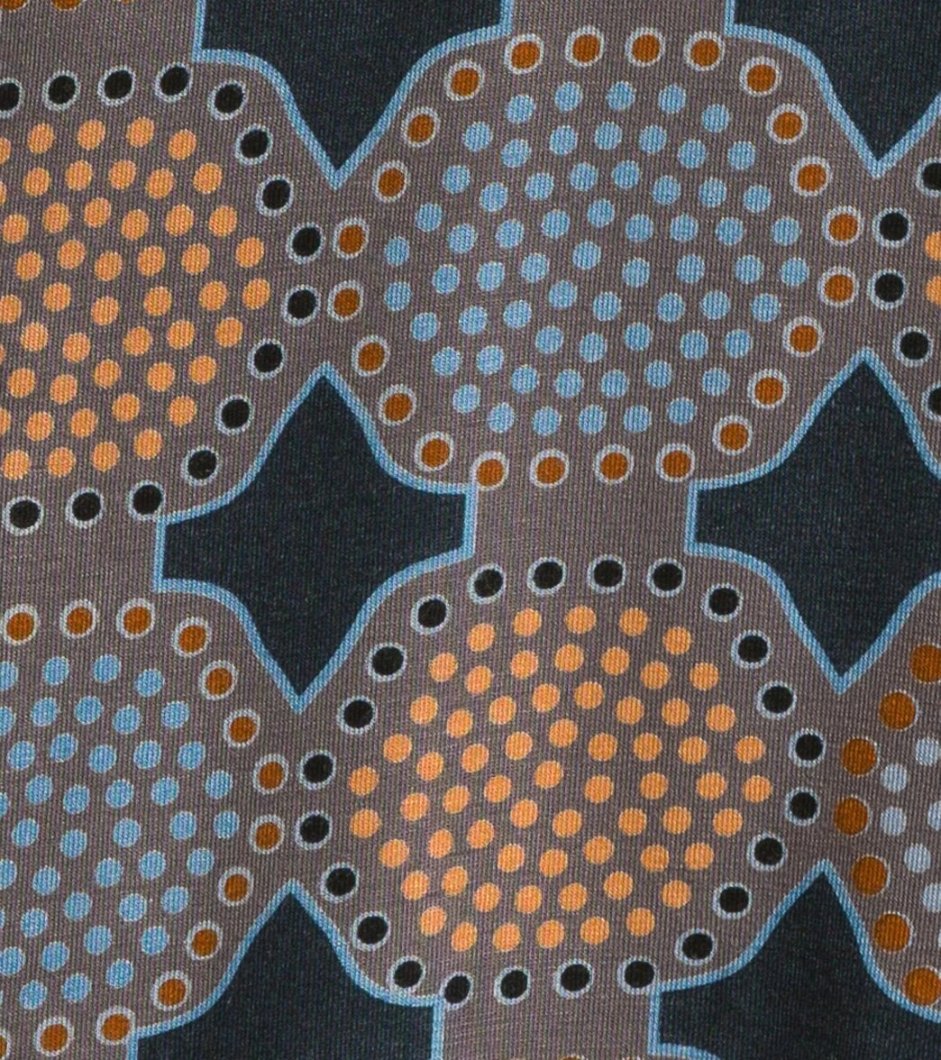 Yak & Yeti Journey Print Front Slit Maxi Gray/Olive 5 Yak & Yeti Journey Print Front Slit Maxi Gray/Olive - Image 3