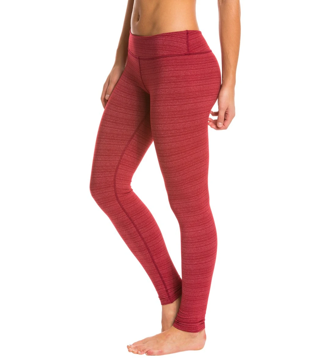 Beyond Yoga Stripe-Hype Long Yoga Leggings Garnet Red 3 Beyond Yoga Stripe-Hype Long Yoga Leggings Garnet Red