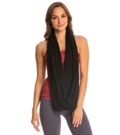 Beyond Yoga Modal Baby Terry Snap Yoga Scarf Black -Beyond Yoga || Onzie || Marika Sales Store 1741412106275 black