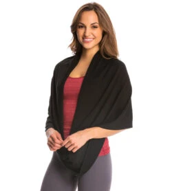 Beyond Yoga Modal Baby Terry Snap Yoga Scarf Black