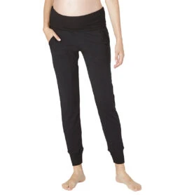 Beyond Yoga Beyond The Bump Cozy Fleece Maternity Foldover Joggers