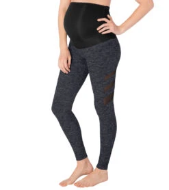 Beyond Yoga: Beyond The Bump Spacedye Maternity Triple Mesh Yoga Leggings -Beyond Yoga || Onzie || Marika Sales Store 1741520863267 blacksteel