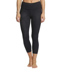 Balance Collection Embossed High Waisted Yoga Capris Black Crinkled Texture -Beyond Yoga || Onzie || Marika Sales Store 1741781073955 blackcrinkledtexture