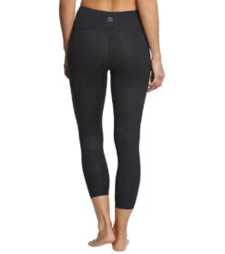 Balance Collection Embossed High Waisted Yoga Capris Black Crinkled Texture -Beyond Yoga || Onzie || Marika Sales Store 1741781073955 blackcrinkledtexture 3a
