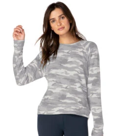 Beyond Yoga Hacci Favorite Raglan Crew Yoga Pullover Gray Camo Heather -Beyond Yoga || Onzie || Marika Sales Store 1741823246371 graycamoheather