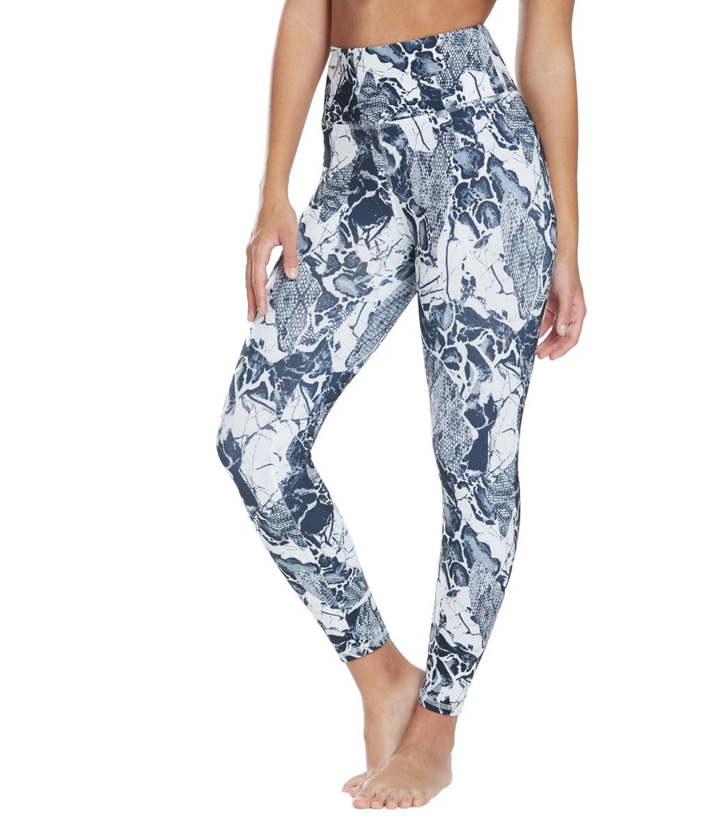 Marika High Waisted Printed Yoga Capris Black And White Torn Animal Print 6 Marika High Waisted Printed Yoga Capris Black And White Torn Animal Print - Image 4