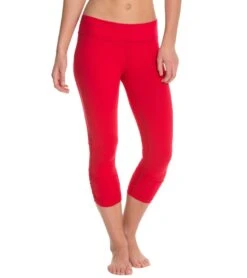Beyond Yoga Essential Gathered Yoga Capris Crimson Red -Beyond Yoga || Onzie || Marika Sales Store 1745877336099 crimsonred