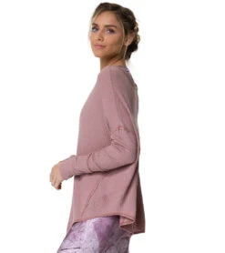 Onzie Raglan Yoga Pullover Mauve Pale