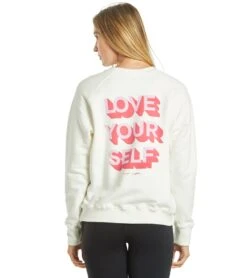 Spiritual Gangster Love Self Classic Crew Sweatshirt Stone -Beyond Yoga || Onzie || Marika Sales Store 1798001557539 stone