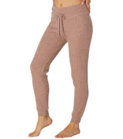 Beyond Yoga Brushed Up Lounge Around Midi Yoga Joggers Tinted Rose Heather
