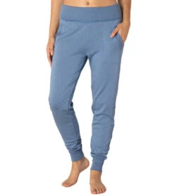Beyond Yoga Cozy Fleece Foldover Long Sweatpant Joggers Serene Blue Heather -Beyond Yoga || Onzie || Marika Sales Store 4100190437411 sereneblueheather