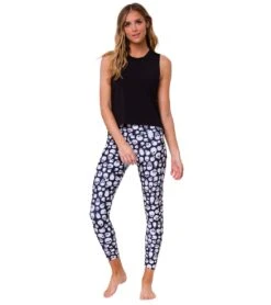 Onzie High Waisted Basic 7/8 Yoga Leggings Skulls -Beyond Yoga || Onzie || Marika Sales Store 4163677978659 skulls 4a
