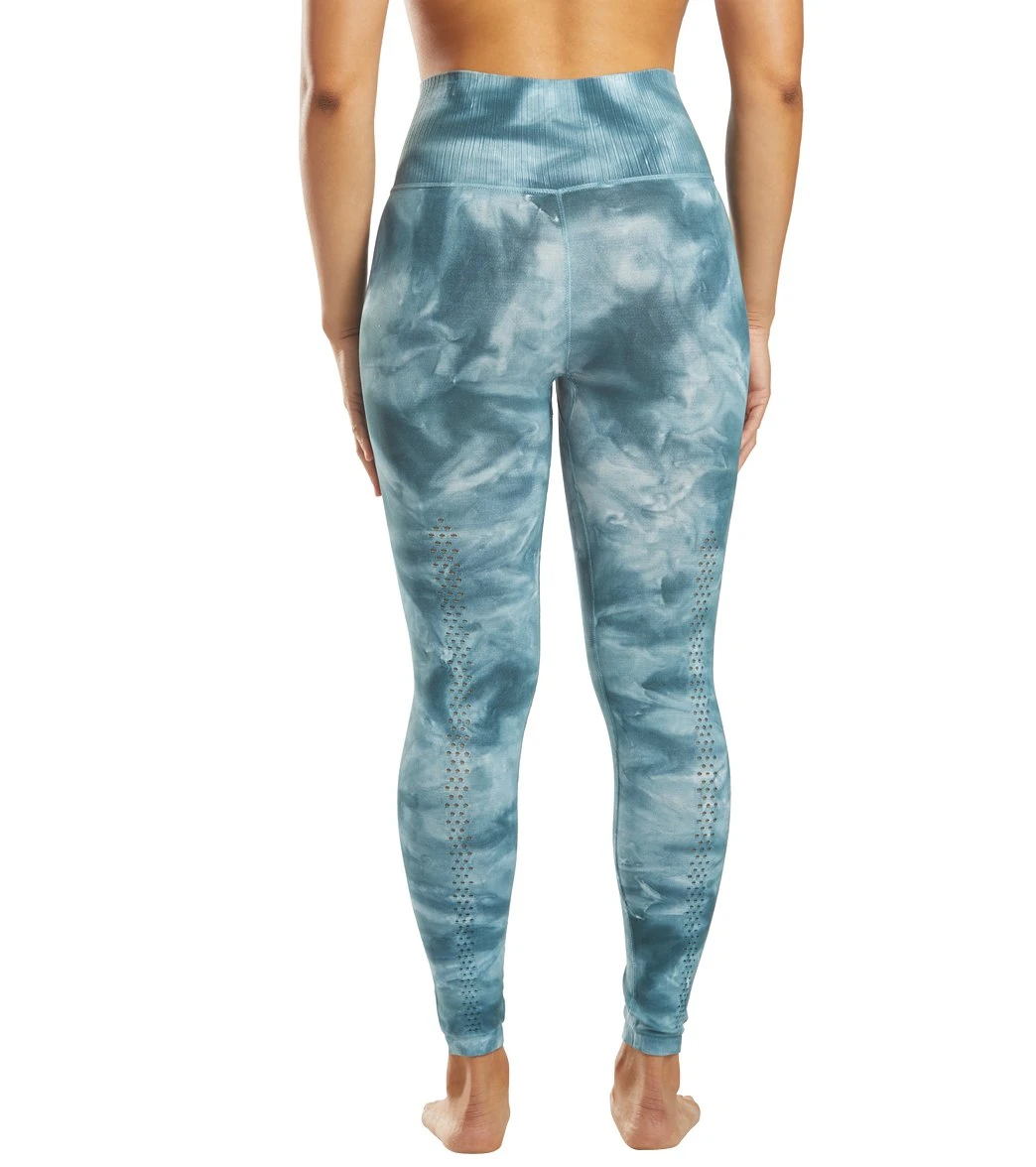 Free People Good Karma Tie Dye Yoga Leggings Blue Green 4 Free People Good Karma Tie Dye Yoga Leggings Blue Green - Image 2