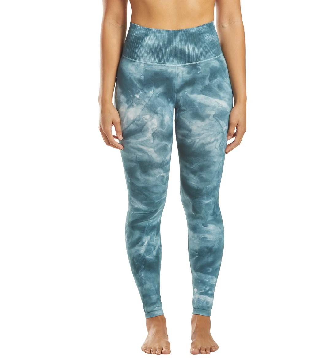 Free People Good Karma Tie Dye Yoga Leggings Blue Green 7 Free People Good Karma Tie Dye Yoga Leggings Blue Green - Image 5