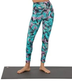 Manduka Pro High Waisted 7/8 Yoga Leggings 19 Manduka Pro High Waisted 7/8 Yoga Leggings -Beyond Yoga || Onzie || Marika Sales Store 4346622705707 blacktropics 1a