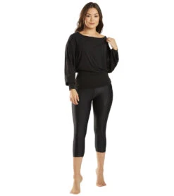 Free People White Water Yoga Leggings Black -Beyond Yoga || Onzie || Marika Sales Store 4364244385835 black 4a