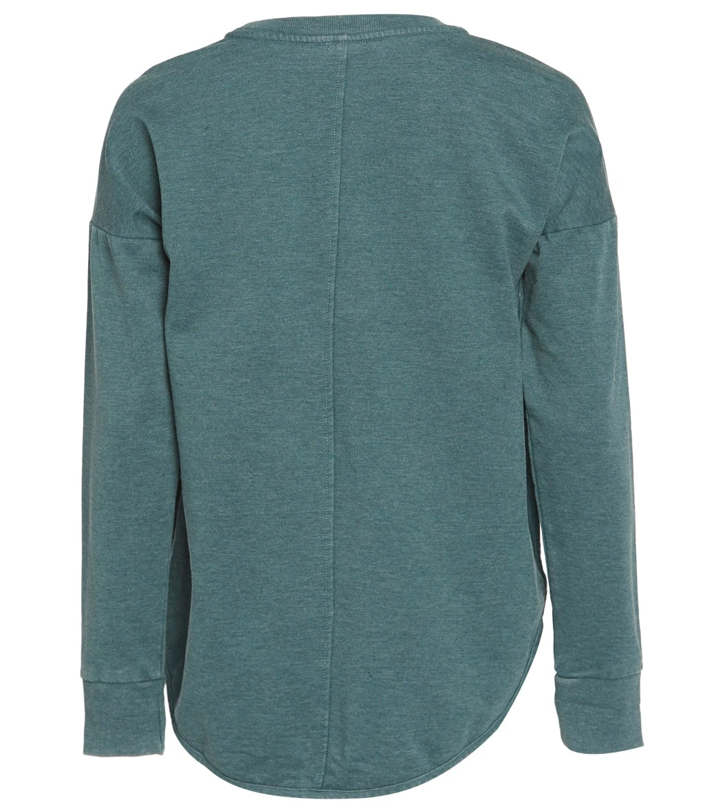Balance Collection Leanne Peached Fleece Pullover Midnight Teal 3 Balance Collection Leanne Peached Fleece Pullover Midnight Teal