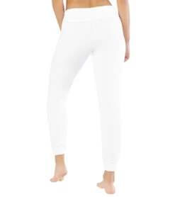 Beyond Yoga Cozy Fleece Lounge Around Midi Joggers White