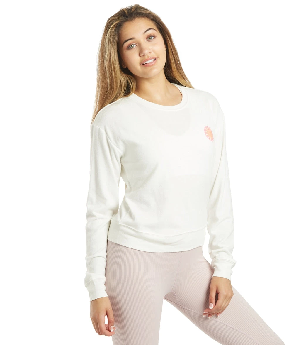 Spiritual Gangster Magical Crew Neck Savasana Pullover Cream 3 Spiritual Gangster Magical Crew Neck Savasana Pullover Cream