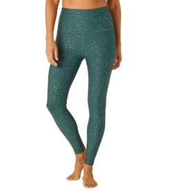 Beyond Yoga Alloy Sparkle High Waisted 7/8 Leggings -Beyond Yoga || Onzie || Marika Sales Store 4501663809579 huntergreenantiquegoldsparkle