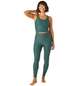 Beyond Yoga Alloy Sparkle High Waisted 7/8 Leggings -Beyond Yoga || Onzie || Marika Sales Store 4501663809579 huntergreenantiquegoldsparkle 4a