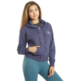 Spiritual Gangster Cosmos Talullah Zip Hoodie Classic Navy