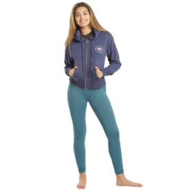 Spiritual Gangster Cosmos Talullah Zip Hoodie Classic Navy -Beyond Yoga || Onzie || Marika Sales Store 4521746038827 classicnavy 4a